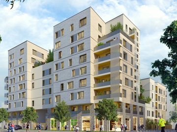 Construction bois en CLT de 100 logements, de commerces et d'une crèche, Écoquartier Fort d'Aubervilliers